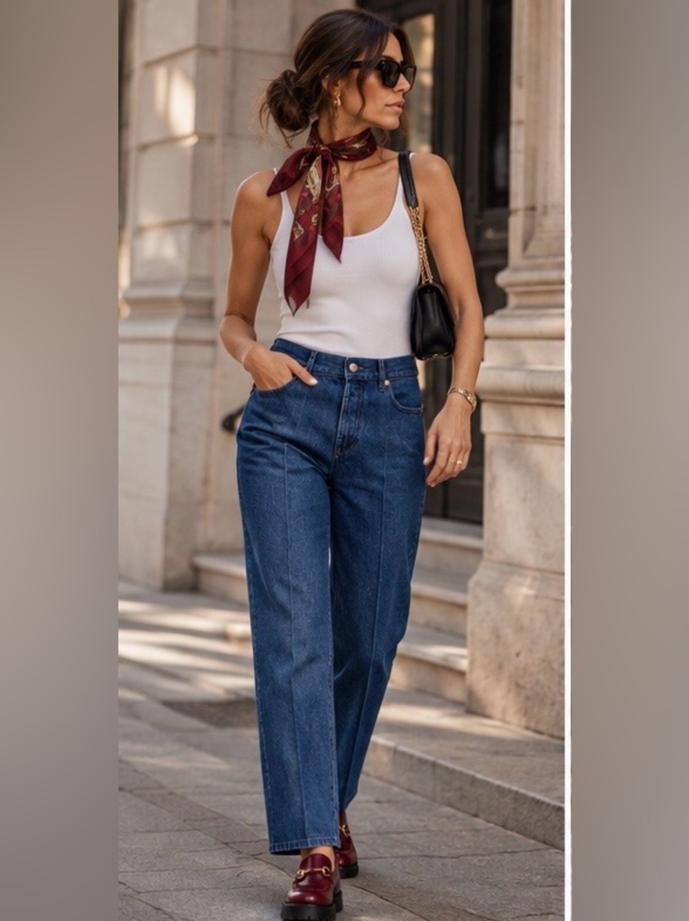 Gucci Pressed-Crease Jeans Straight Leg Blue